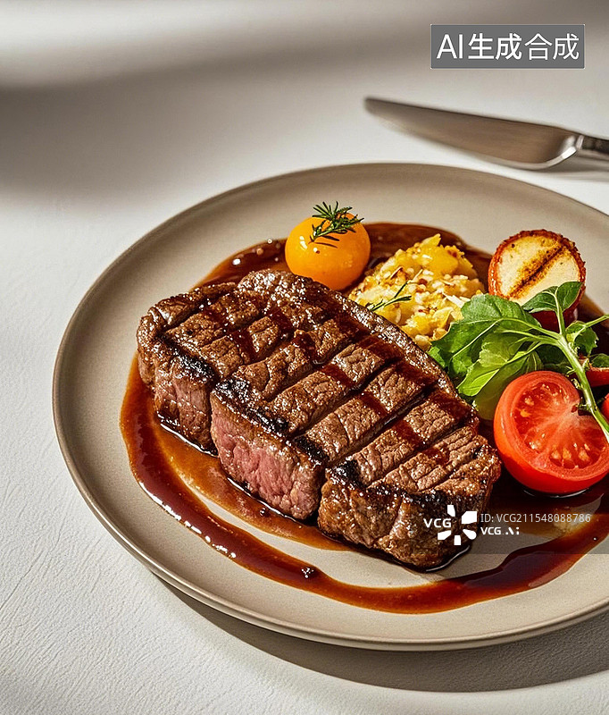 【AI数字艺术】超美味的牛扒图片素材