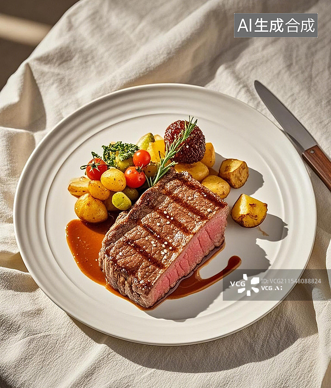 【AI数字艺术】超美味的牛扒图片素材