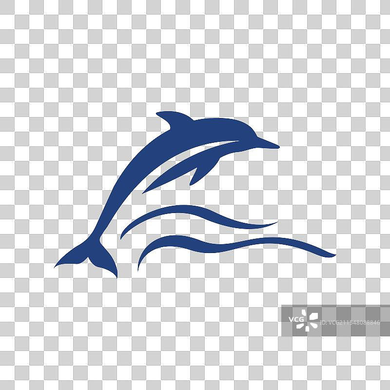 创意舞动的海豚logo设计图片素材