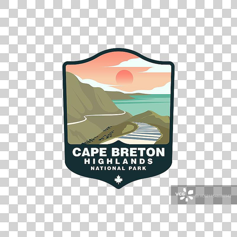 加拿大凯普布雷顿高地复古标志设计图片素材