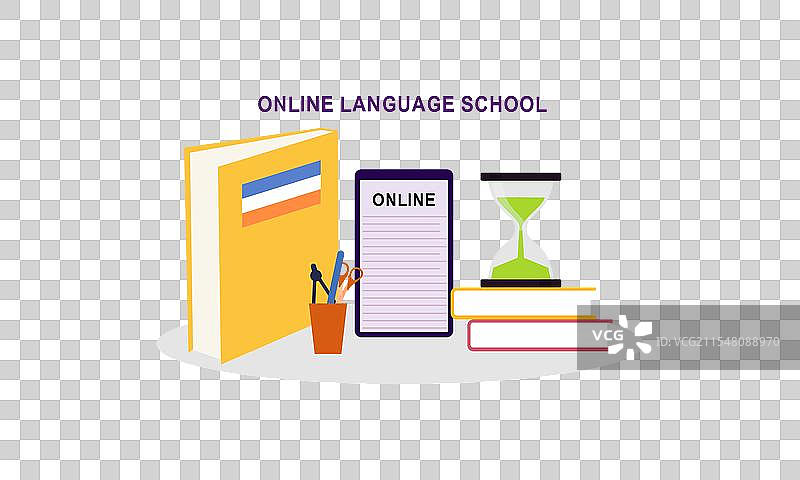 在线语言学校横幅图片素材