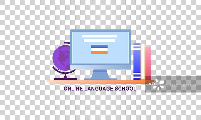 在线语言学校横幅图片素材
