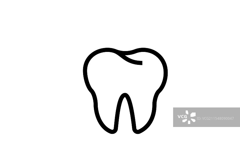 简单的牙齿线性图标图片素材