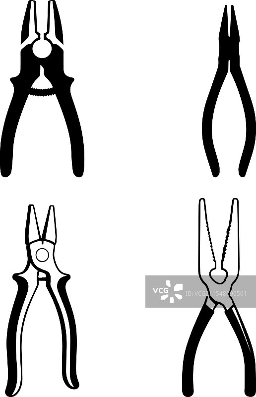不同类型的钳子图片素材