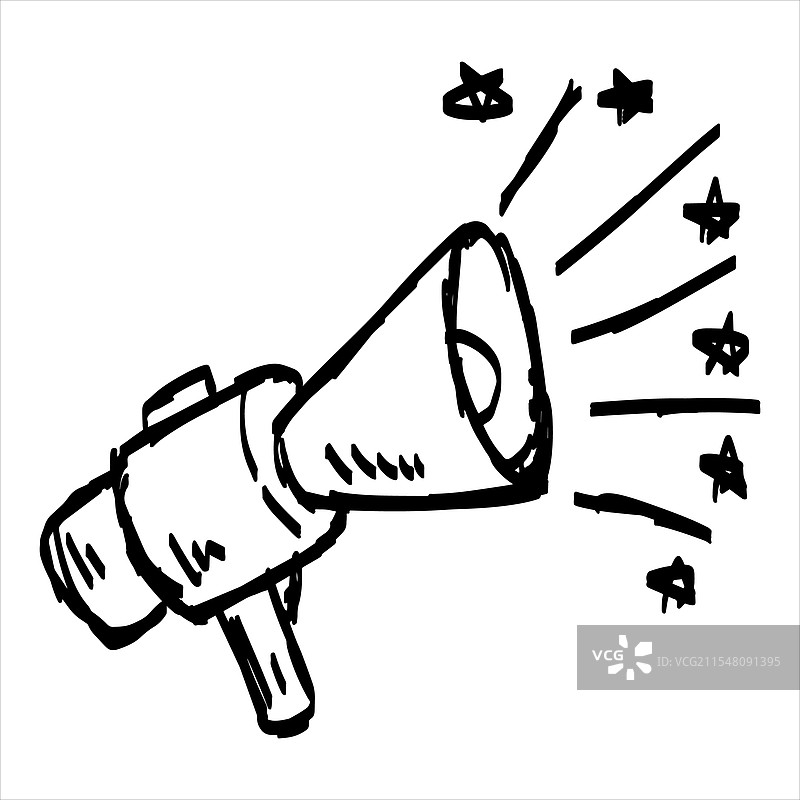 扬声器涂鸦画图片素材
