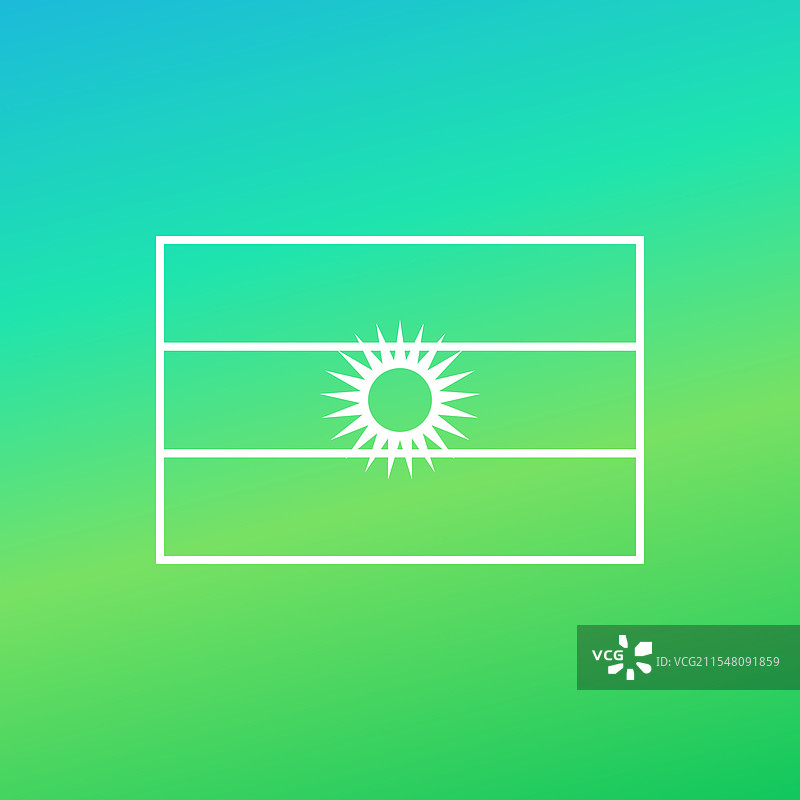 库尔德斯坦的国旗轮廓图片素材