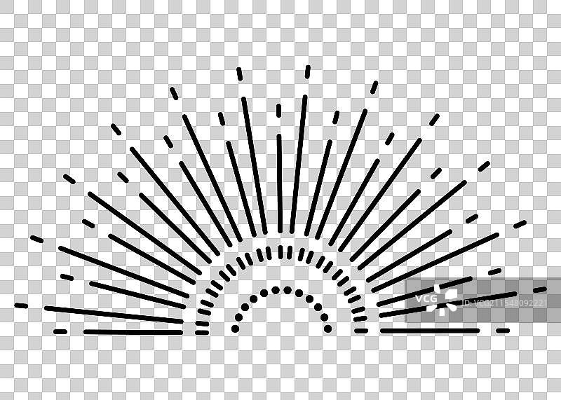 日出烟花爆炸或光芒四射图片素材