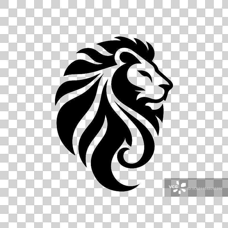 现代狮子标志设计图片素材