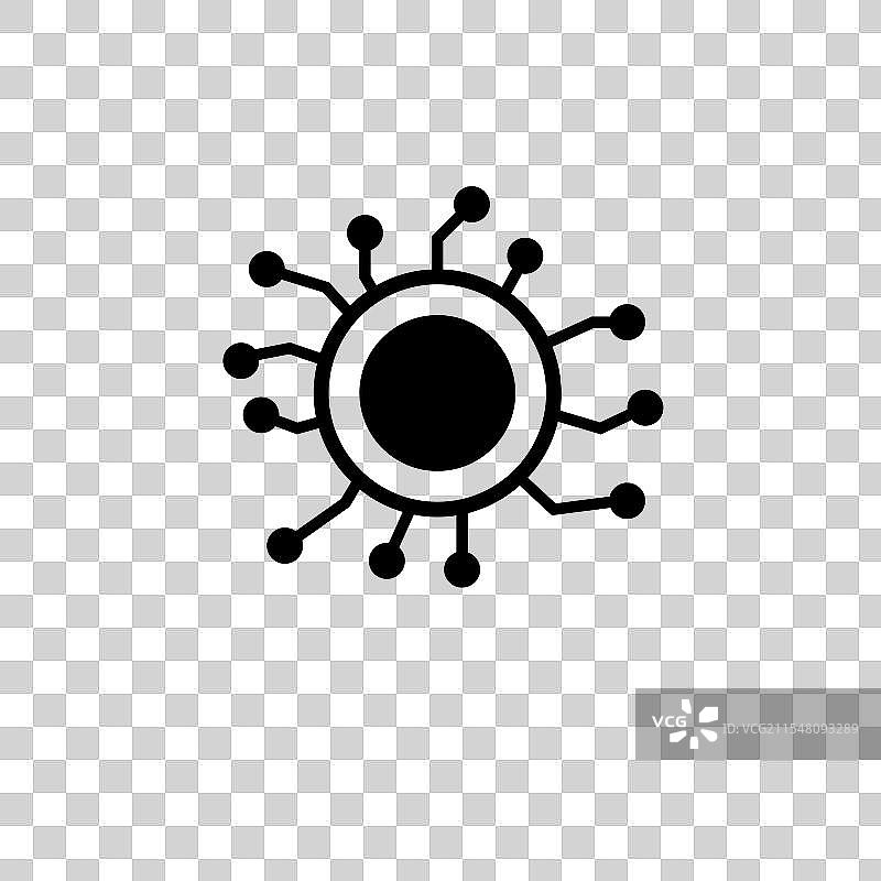 细菌超级细菌病原体病毒平面图标图片素材