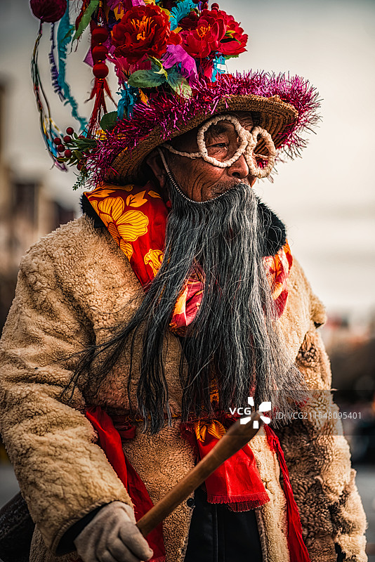 社火中的老人图片素材