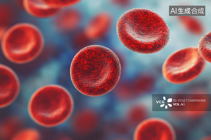 【AI数字艺术】人体红细胞，血细胞图片素材