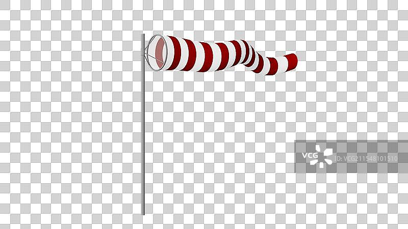 风向袋的指向  红色条纹风向标图片素材