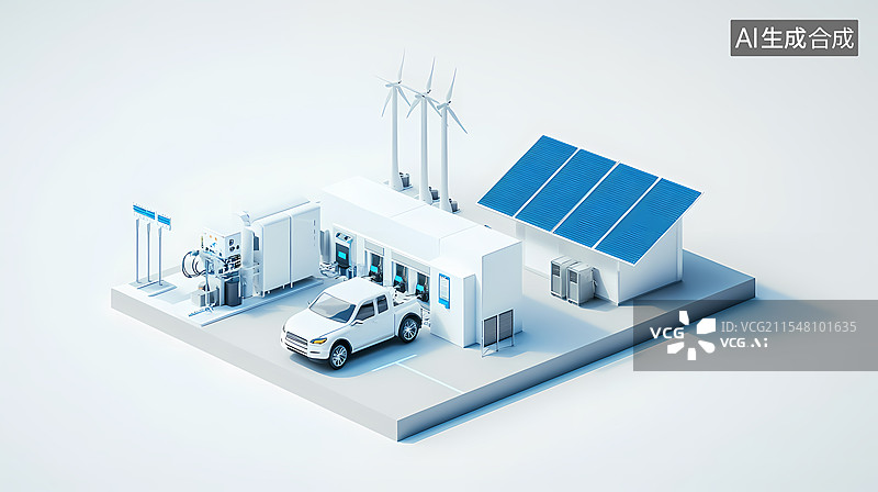 【AI数字艺术】未来能源的和谐共生图片素材