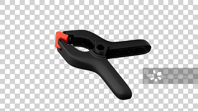 黑色塑料弹簧夹 简易弹簧夹具图片素材