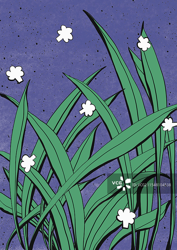 原创插画/兰花草图片素材