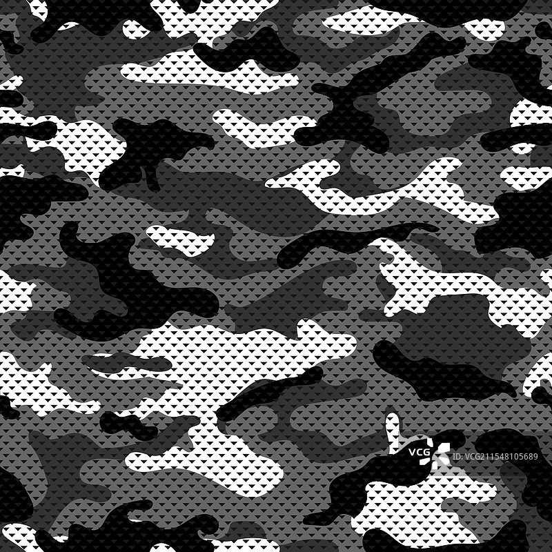 深色迷彩无缝图案与网格图片素材