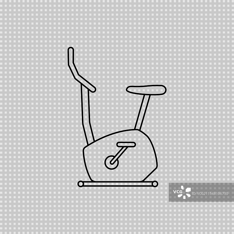 透明图标的健身自行车线条图片素材