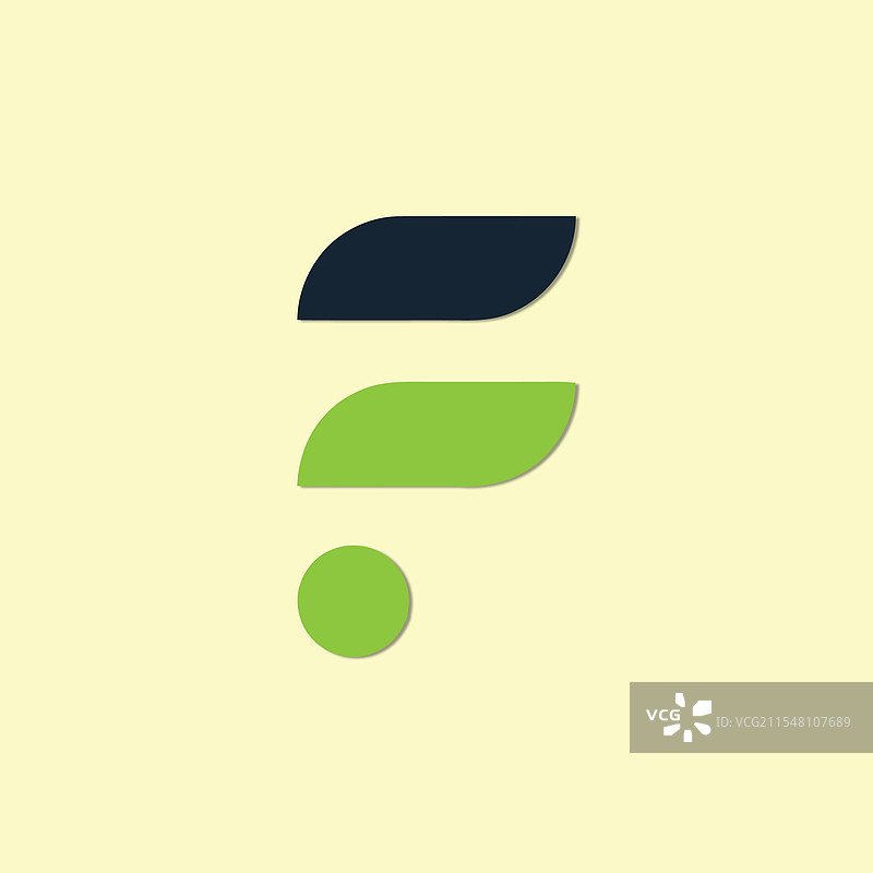 简单的字母F标志图片素材