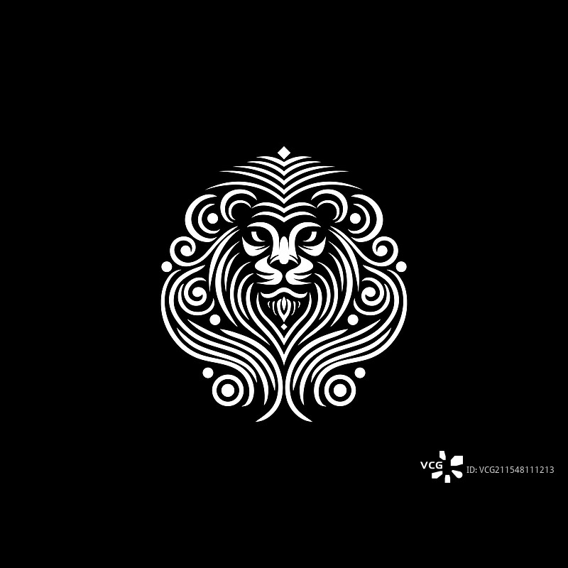 一款勇敢的标志性狮子logo设计图片素材
