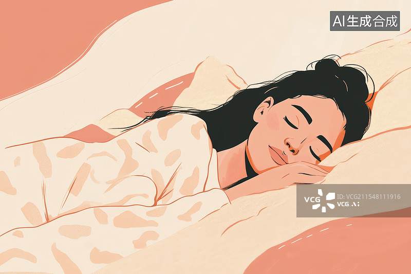 【AI数字艺术】爬着睡觉的女性图片素材