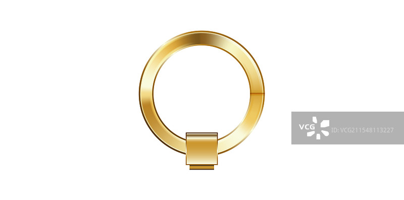 逼真的金属金戒指图片素材