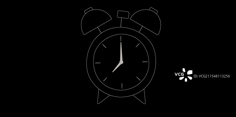 双铃静音床头闹钟图片素材