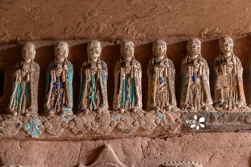 大足石刻 石门山摩崖造像 北宋绍圣至南宋绍兴 三皇洞 道教造像图片素材