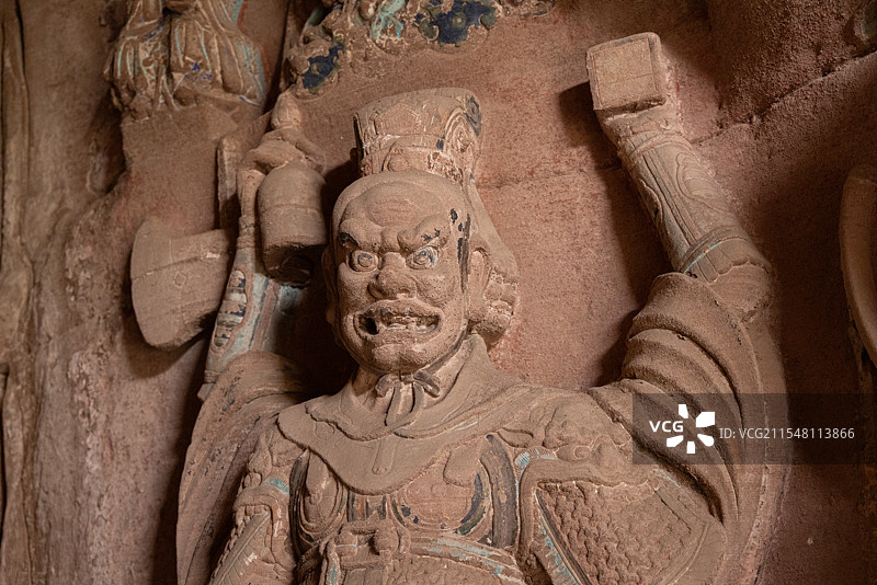 大足石刻 石门山摩崖造像 北宋绍圣至南宋绍兴 三皇洞 道教造像图片素材
