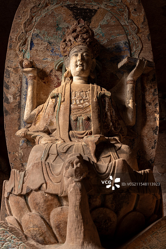 大足石刻 石门山摩崖造像 北宋绍圣至南宋绍兴 孔雀明王经变窟图片素材