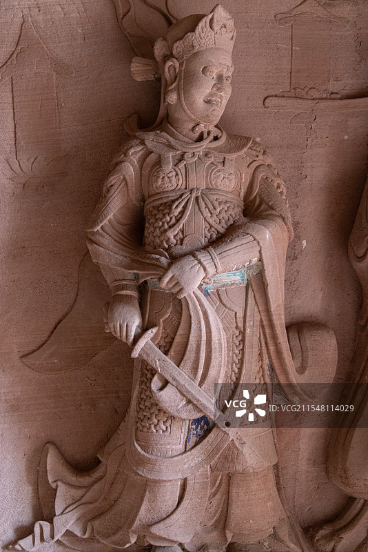 大足石刻 石门山摩崖造像 北宋绍圣至南宋绍兴 三皇洞 道教造像图片素材