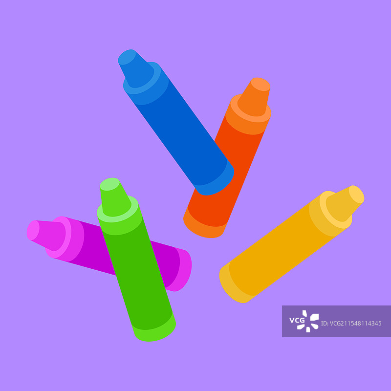 蜡笔图标和蜡笔颜色图片素材