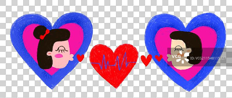 情人节情人头像疯狂心动图片素材