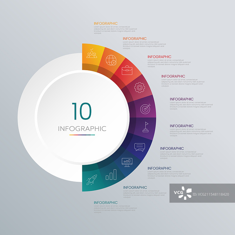 圆形信息图表模板图片素材