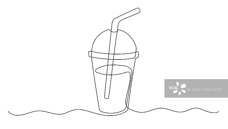 一只手握着的饮料杯，线条流畅。图片素材