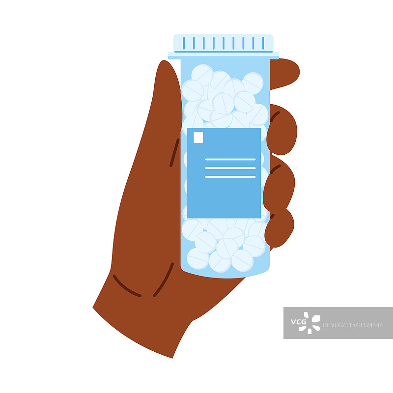 非裔美国人手持瓶子图片素材