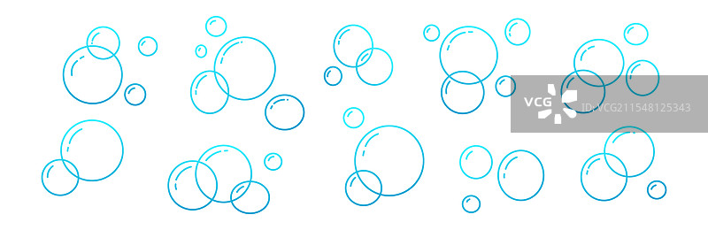 手绘的肥皂泡和泡沫涂鸦图片素材