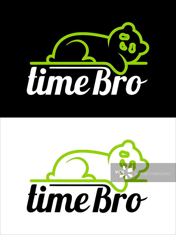 熊猫叶子logo设计 熊猫logo模板 可爱的熊猫图片素材