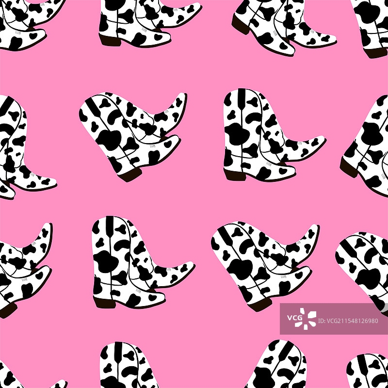 无缝图案的牛仔靴图片素材
