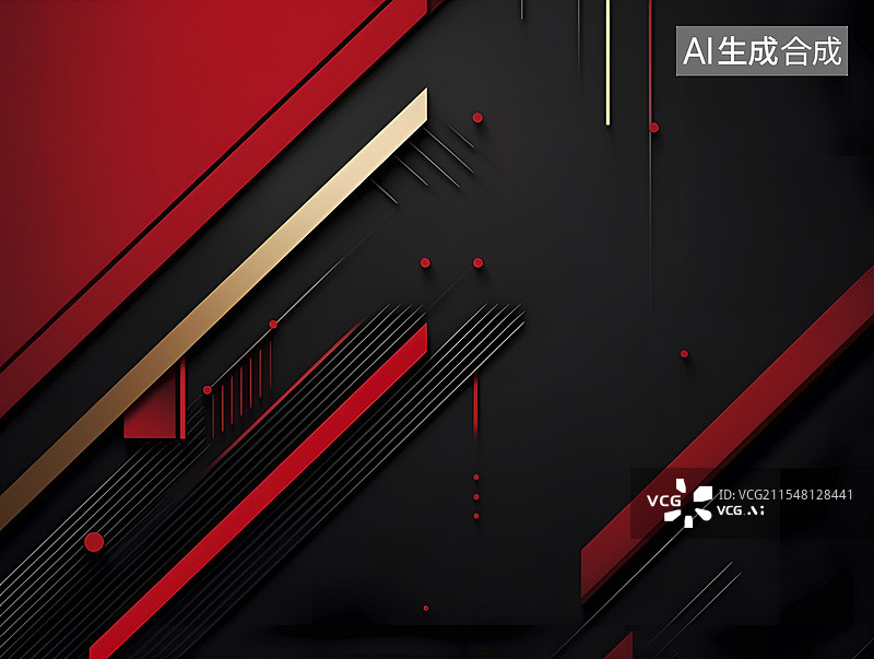 【AI数字艺术】时尚的红与黑背景图片素材