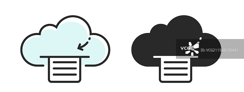 云打印访问服务系统图标简单图片素材