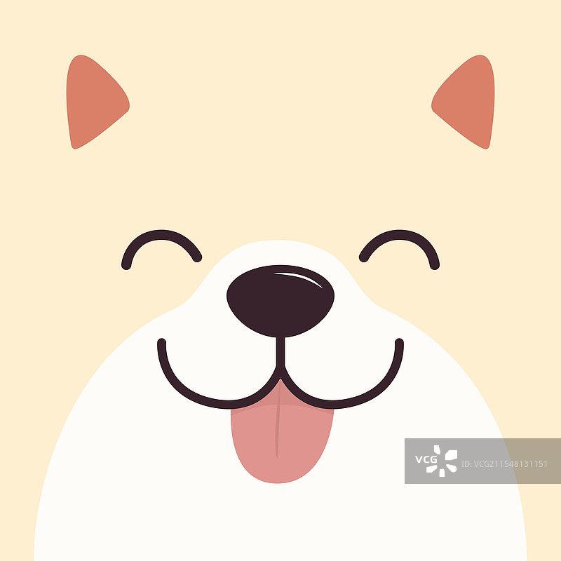 可爱的柴犬犬头图标图片素材