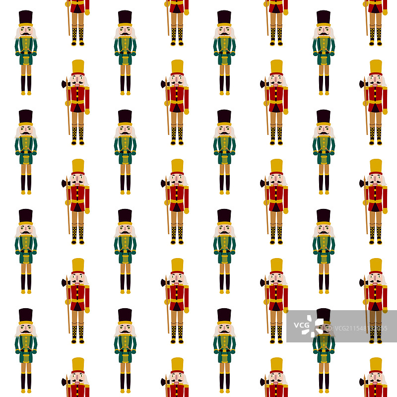 伐木工鼓手坚果夹子无缝图案图片素材