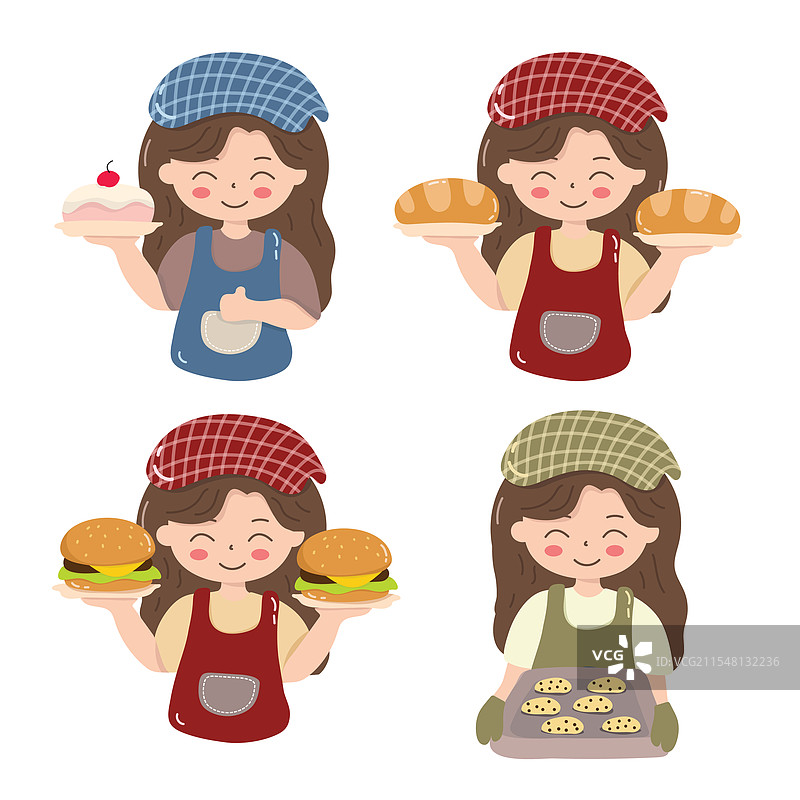 女性在制作烘焙食品图片素材