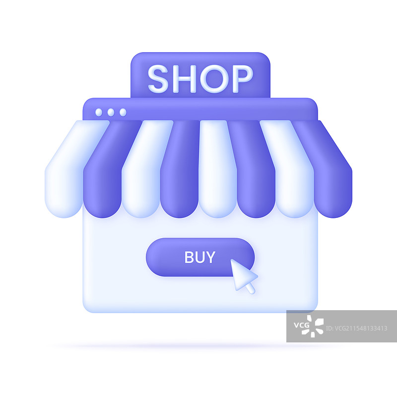 3D网站购物图标互联网购物图片素材