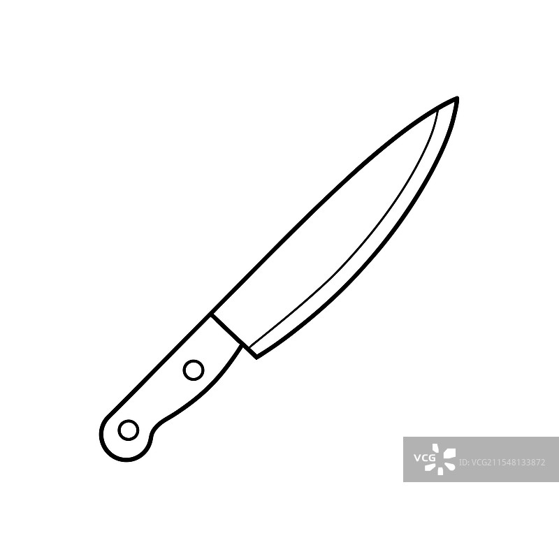 厨房刀具轮廓图片素材