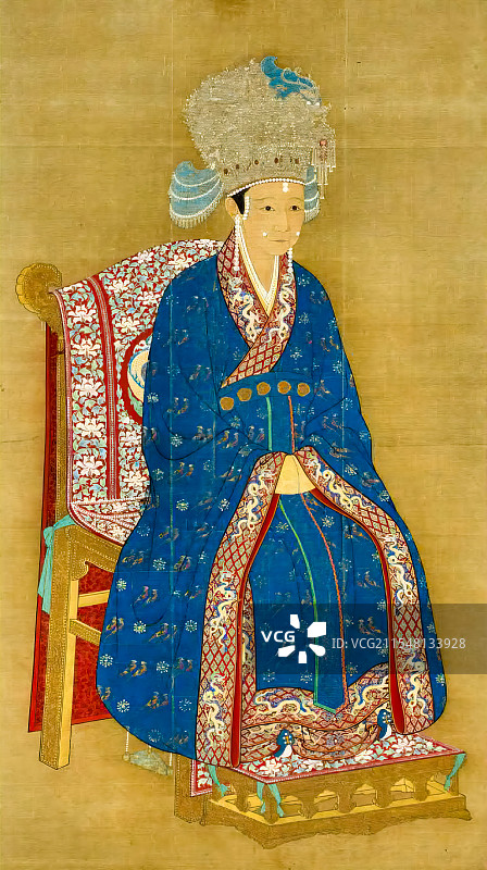 历史画像，宋代，宋徽宗后全身像图片素材