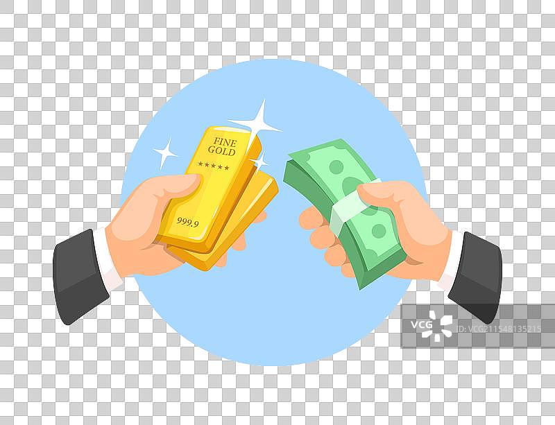 黄金条的货币兑换符号图片素材