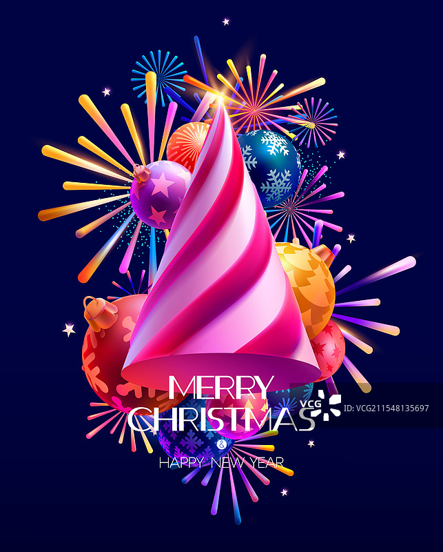 圣诞节节日海报设计 3D 风格化图片素材