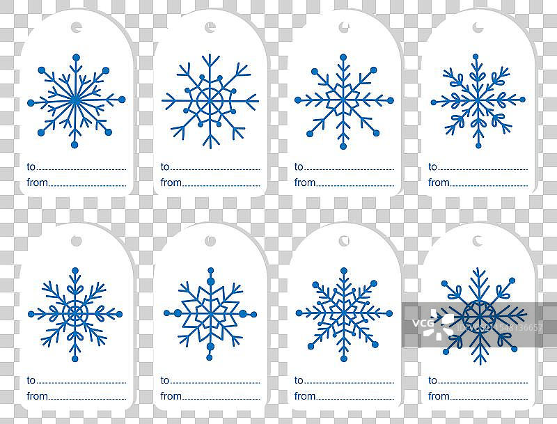 冬季标签与雪花图片素材