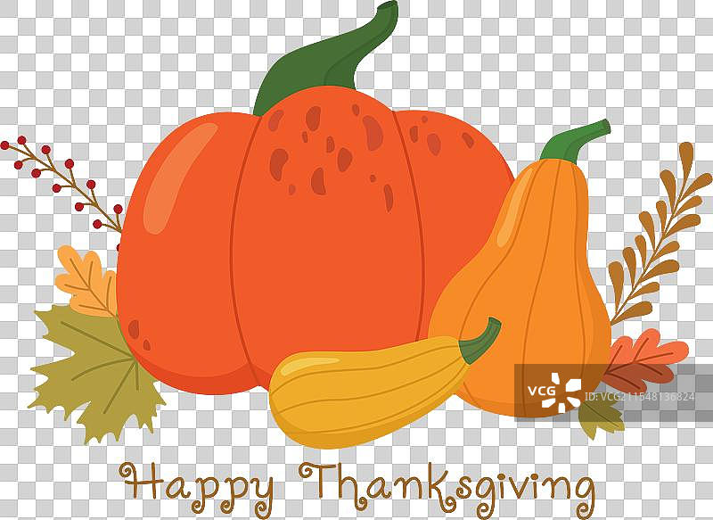 由叶子、南瓜和树枝组成的构图图片素材